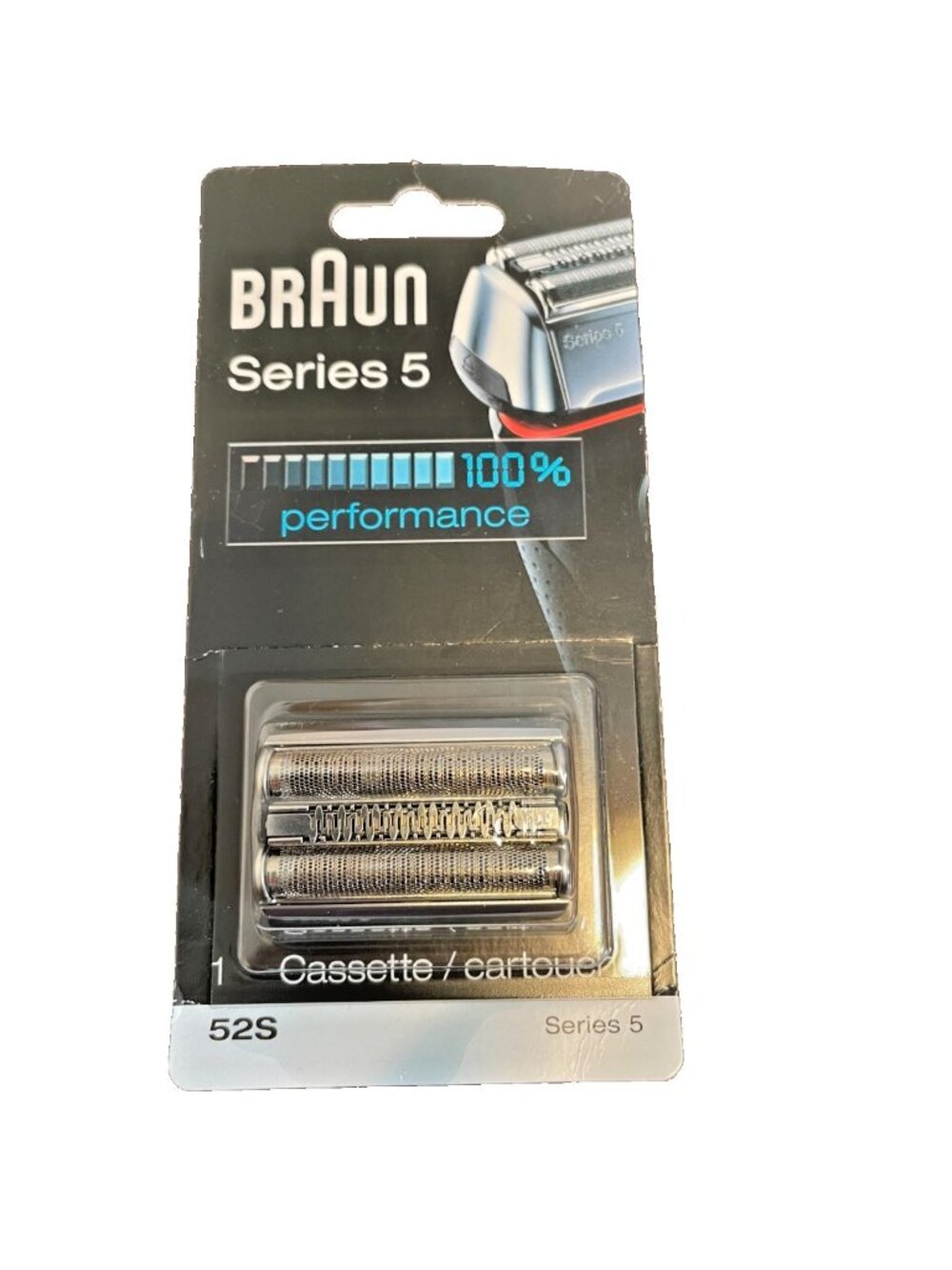 Braun Series 5 #52S Replacement Electric Shaver Head Cassette Silver
